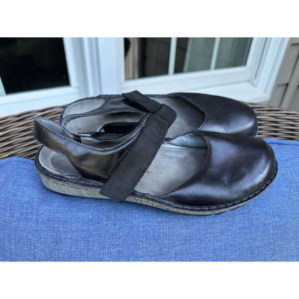 Naot Lantana Closed Toe Sandal Shoes Womens EU 41 Mary Jane Black Leather